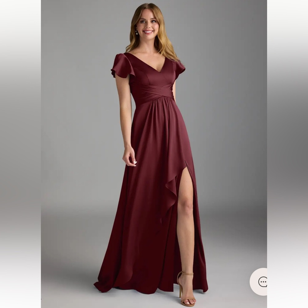 Azazie Omari Bridesmaids Dress in Cabernet